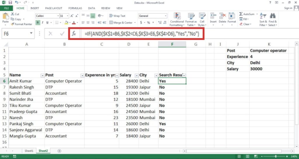 How to Search Multiple Values in Excel 3