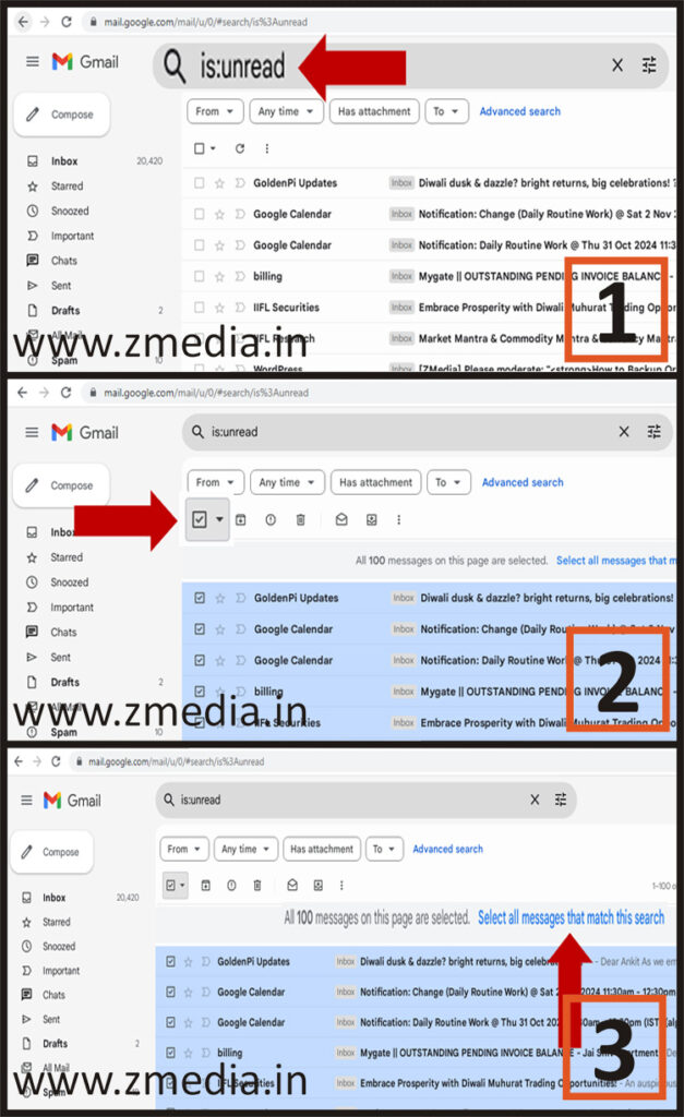 How to Delete all Unread Emails in Gmail